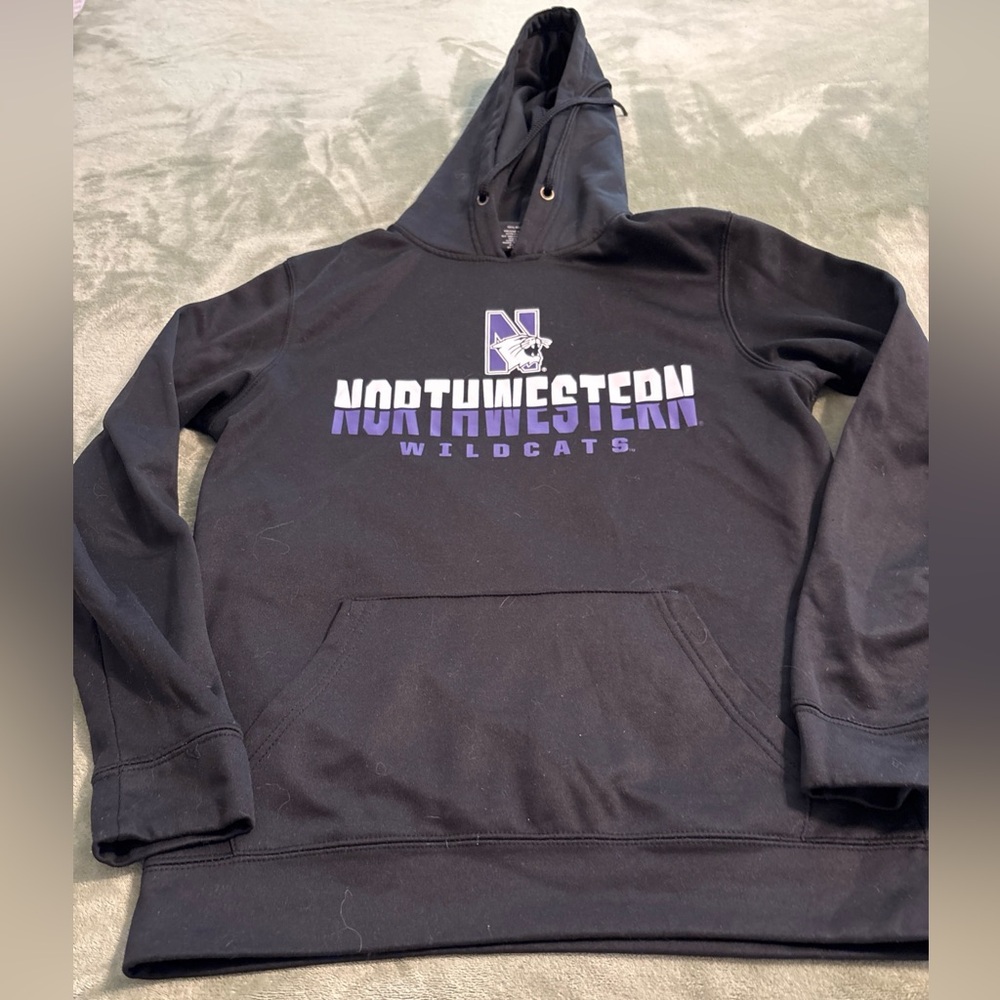Colosseum Black and Purple Northwestern Wildcats Hoodie